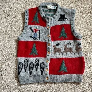 RARE 1980s LL Bean Wool Skier Vest